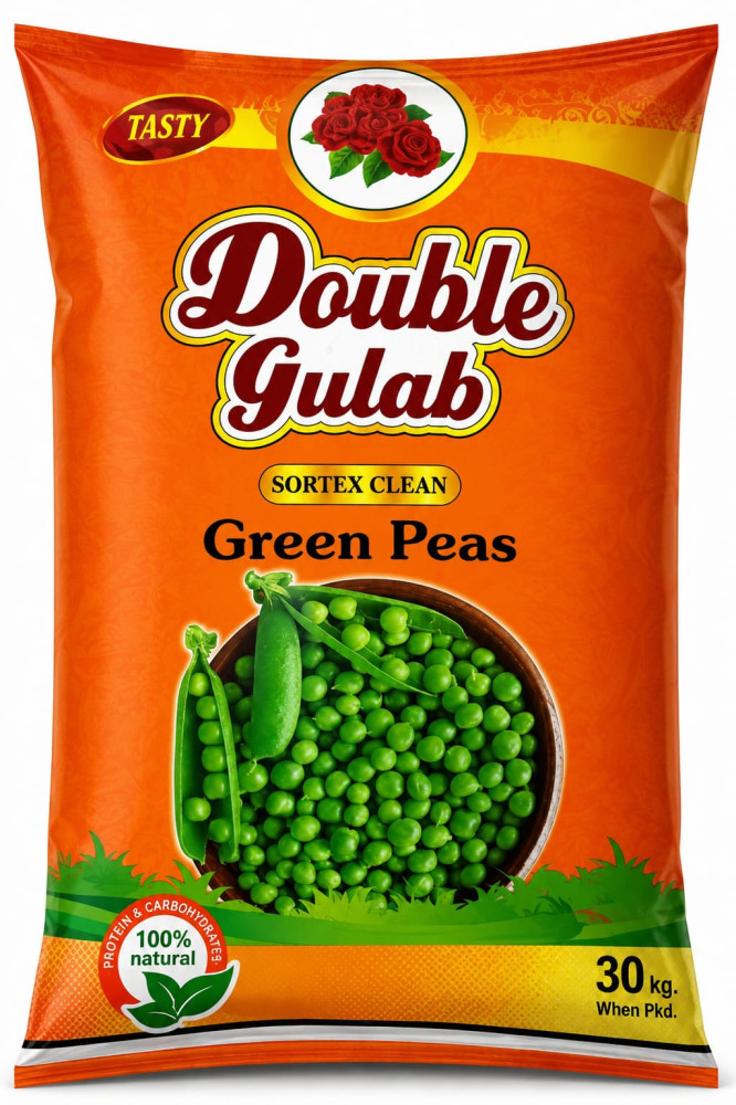 Double Gulab Premium Green Peas 30Kg